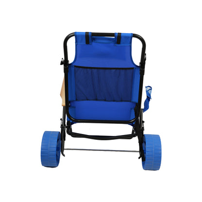 Beach Cart Chairs With Wheels 2 in 1 Foldable Beach Lounge Chair With Integrated Wagon Pull Cart Perfect for Backyard Pool or Picnic