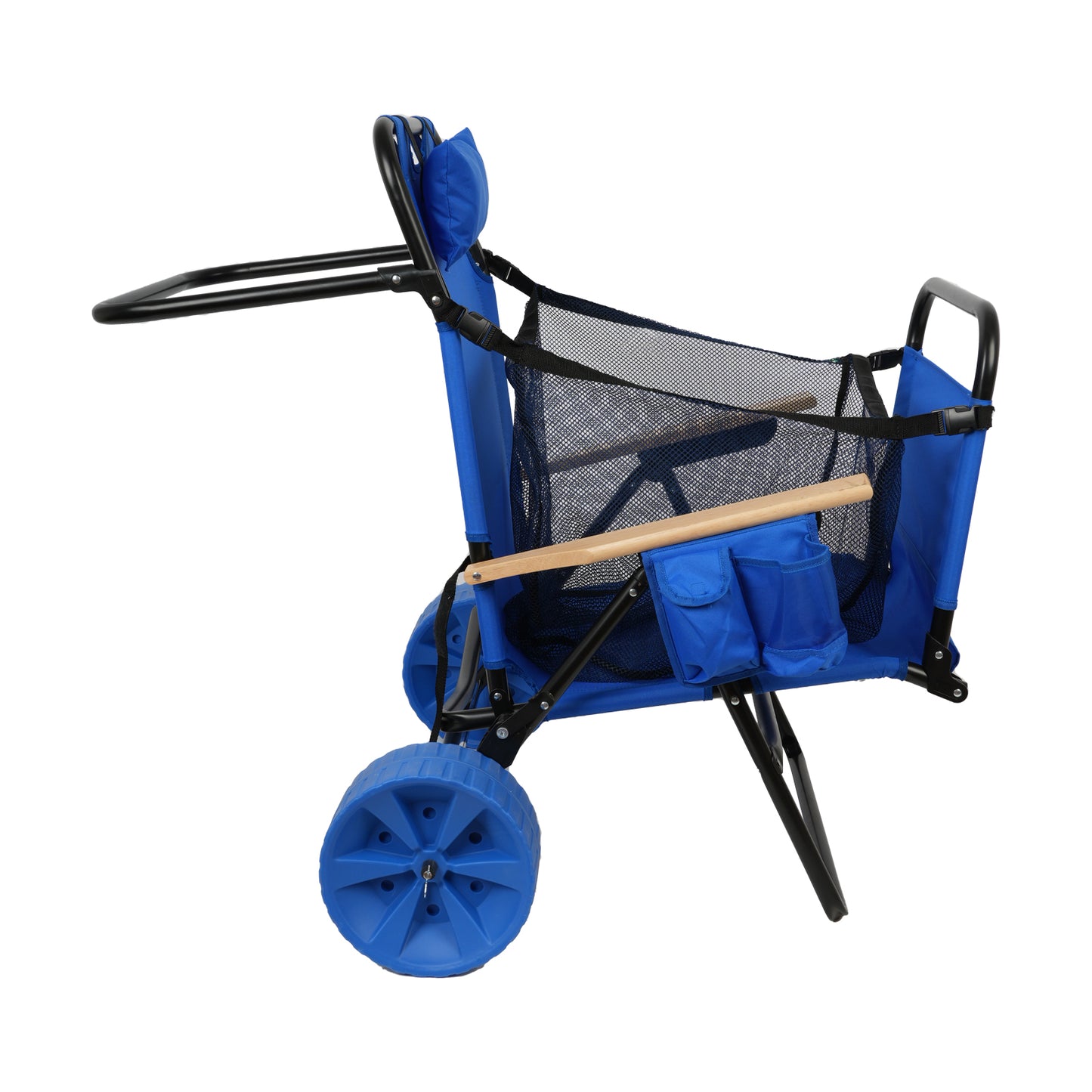 Beach Cart Chairs With Wheels 2 in 1 Foldable Beach Lounge Chair With Integrated Wagon Pull Cart Perfect for Backyard Pool or Picnic